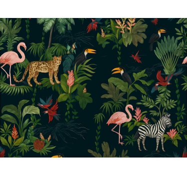 Äktenskap tapet mörk exotisk design - Tenstickers