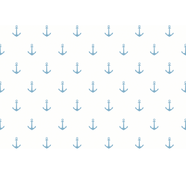 Barn tapet blå ankare design - Tenstickers