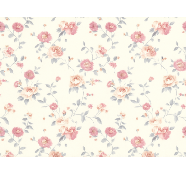 Äktenskap tapet med textil blommönster - Tenstickers