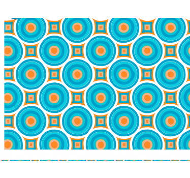 Abstract blå repetitiva cirklar fondtapet vardagsrum - Tenstickers