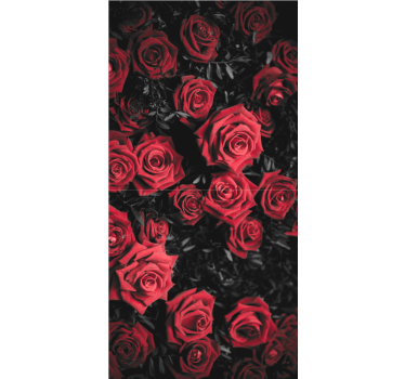 Tapet blommor vackra röda rosor - Tenstickers