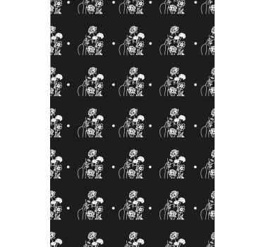 Tapet blommor kvinna och solrosor minimalistisk design - Tenstickers