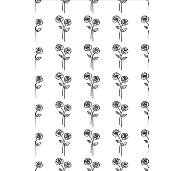 Tapet blommig par av rosor minimalistisk design - Tenstickers