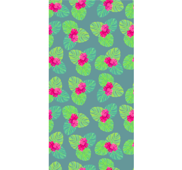 Tapet blommig magnoliablomma på vattendesign - Tenstickers