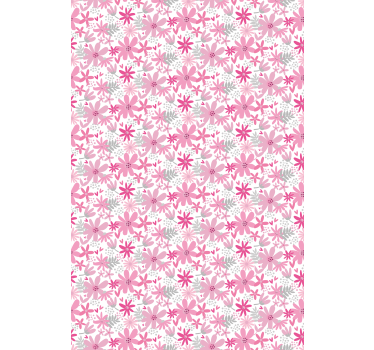 Tapet blommig blommönster 'yambo' rosa - Tenstickers