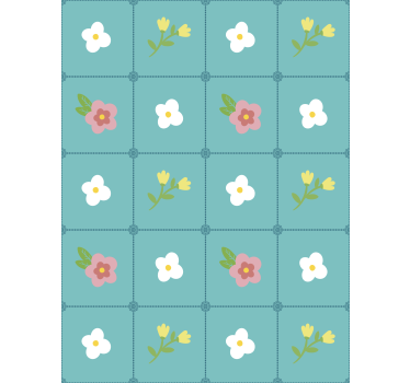 Tapet blommig "granny chic" blommig dekoration - Tenstickers