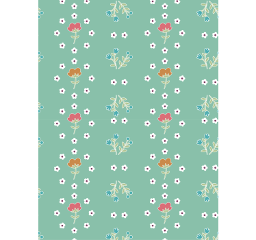 Tapet blommig mönster i granny chic stil - Tenstickers
