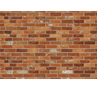 Industriell tapet orange tegelmönster b079mnwqfc - Tenstickers