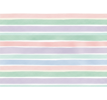 Barn tapet mjuka färgade ränder - Tenstickers