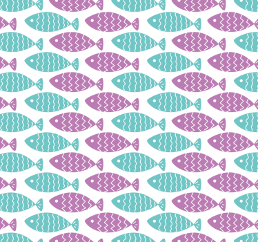 Barn tapeter nordisk stil fisk - Tenstickers