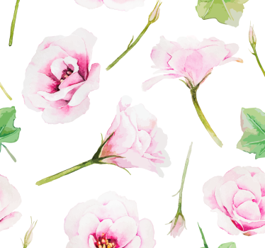 Natur tapeter romantiska rosa blommor - Tenstickers