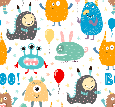 Sovrum tapet små monster - Tenstickers