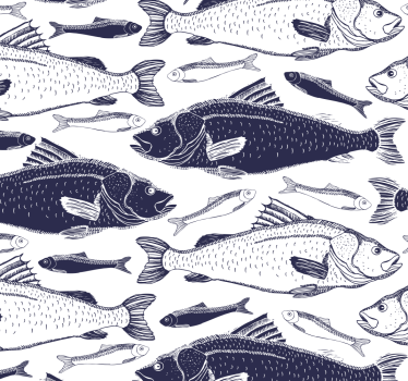 Under havet fiskar vardagsrum tapeter - Tenstickers