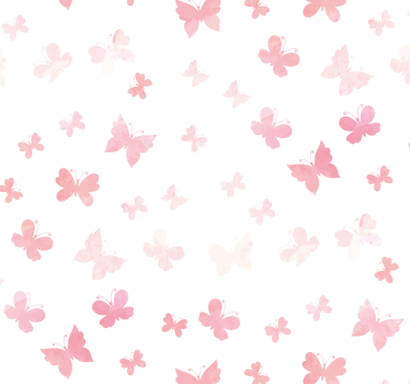 Rosa fjärilar sovrum tapet - Tenstickers