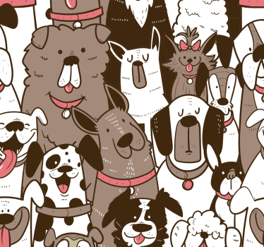 Hund ansikten lounge tapeter - Tenstickers