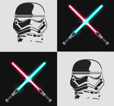 Star wars gränsmönster barn tapeter - Tenstickers