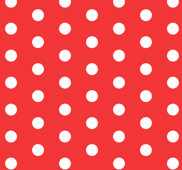 Röd tapet med vita prickar cirkel - Tenstickers