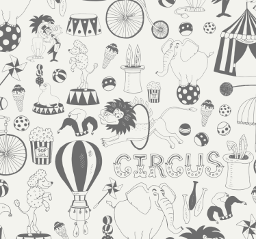 Cirkus nordisk färg tapet barn tapet - Tenstickers