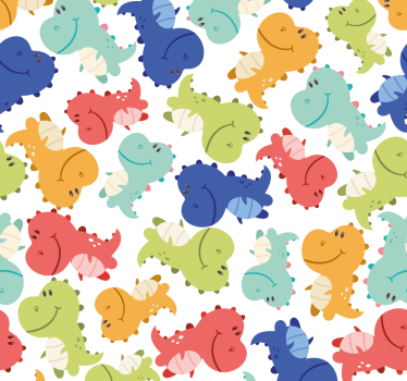 Dinosaurier mönster för barn tapeter - Tenstickers