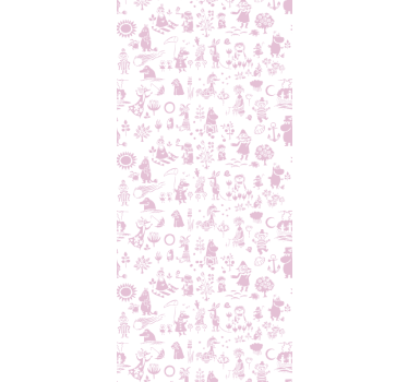Rosa moomin full barn tapet - Tenstickers