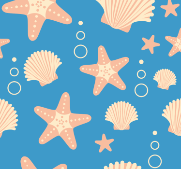 Fiskstjärna och snäckor havet liv tapet - Tenstickers