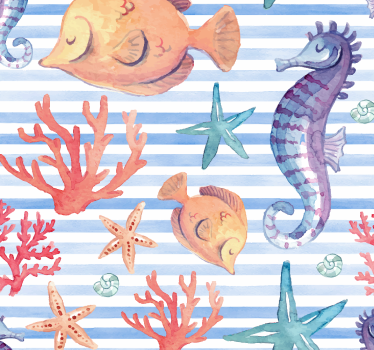 Havet liv kakel coola djur tapeter - Tenstickers