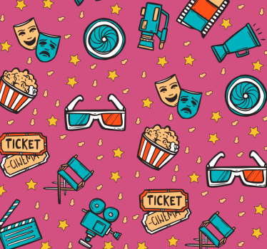 Filmnatt - tapeter för tjejbarn - Tenstickers