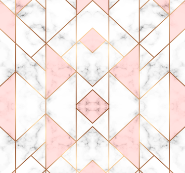 Rosa geometrisk figur cool abstrakt tapet - Tenstickers
