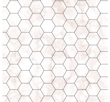 Marmor hexagon kakel effekt tapet - Tenstickers