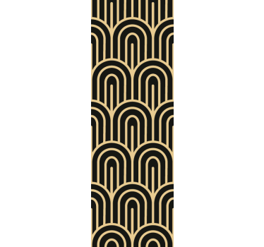 Gyllene deco mönster kakel effekt tapet - Tenstickers