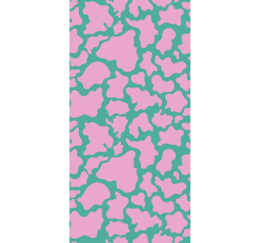 Färgglada rosa ko tryck cool abstrakt tapet - Tenstickers