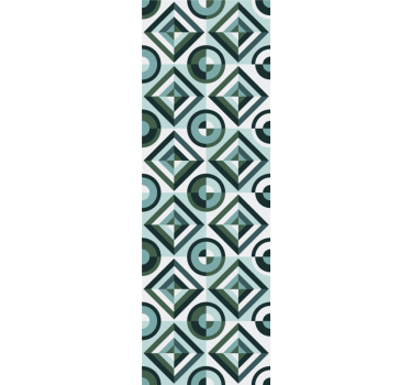 Kakel design vintage sovrum tapet - Tenstickers