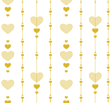 Hjärtat av guld sovrum tapeter - Tenstickers