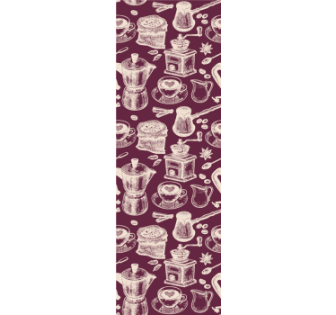 Kaffemönster design samtida tapet - Tenstickers