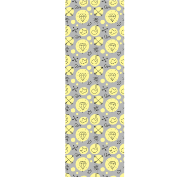 Doodle symboler blandas Tapet konst - Tenstickers