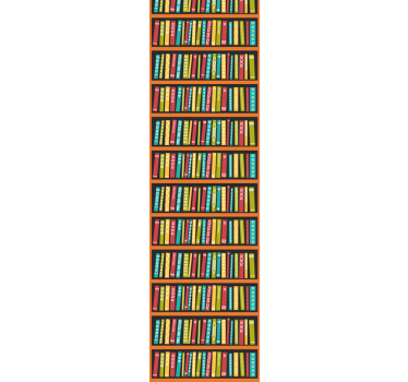 Full färgglada bibliotek tapeter - Tenstickers