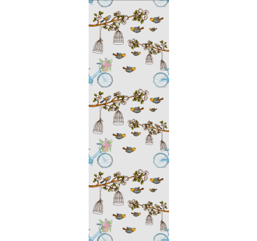 Cykel fågel design Tapet fåglar - Tenstickers