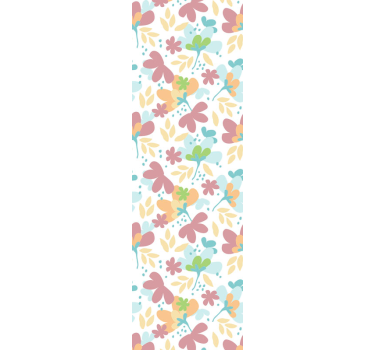 Söta färgglada blommor design blommiga tapeter - Tenstickers