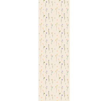 Fräsch minimalistisk stil blommig tapet - Tenstickers