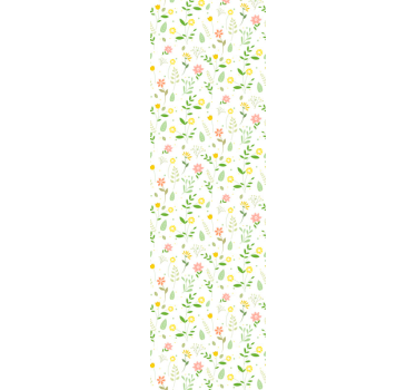 Flerfärgad blommönster blommig tapet - Tenstickers