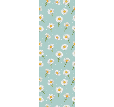 Daisy blommor på ljusblå natur tapet - Tenstickers