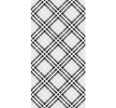Svartvita skotska tartan klassiska tapetmönster - Tenstickers
