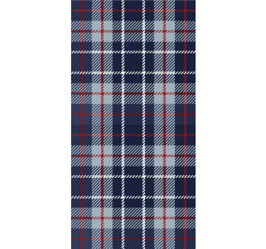 Blå och röd tartan klassiska tapetmönster - Tenstickers