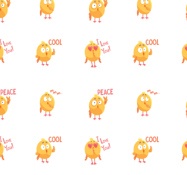 Tecknad serietidning kyckling tapeter med djur - Tenstickers