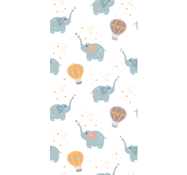 Elefant och ballonger cool djur tapet - Tenstickers