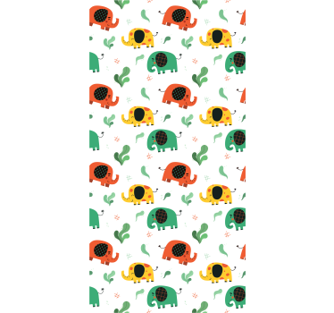 Små elefanter cool djur tapet - Tenstickers
