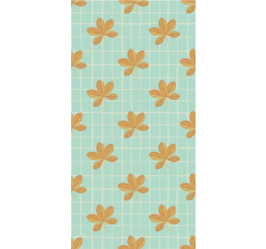 Blommönster rutnät Tapet blommor - Tenstickers