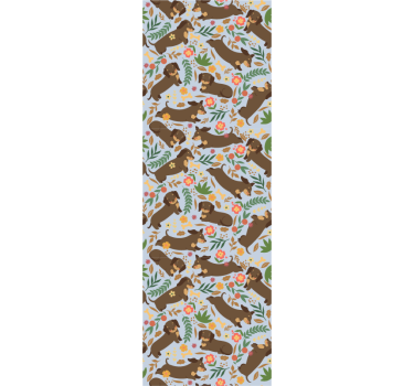 Tax och blommor mönster super natur tapeter - Tenstickers
