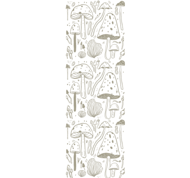 Beige svampmönster natur tapeter - Tenstickers