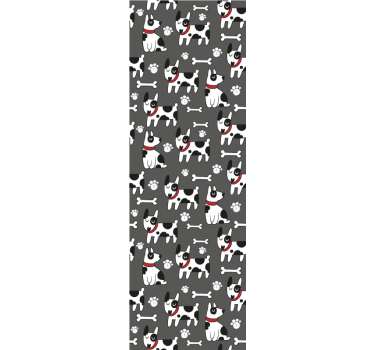 Fantastisk svartvit hundtapet för sovrummet - Tenstickers